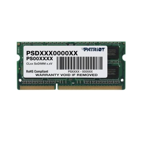  Зображення Модуль пам'яті для ноутбука SoDIMM DDR3 8GB 1600 MHz Patriot (PSD38G16002S) 